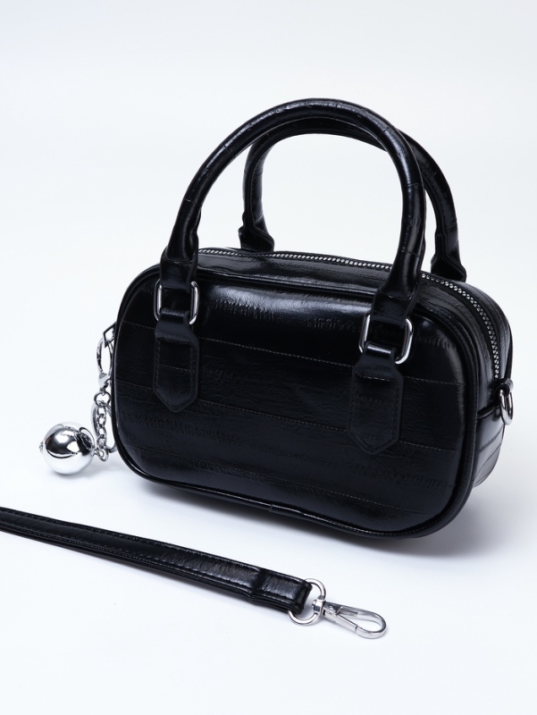 Сумка женская, 20*9*12, отд на молнии, длин ремень, черный Сумка женская, 20*9*12, отд на молнии, длин ремень, черный