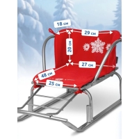 Сиденье для санок - матрас, универсальное, цвет красный Сиденье для санок - матрас, универсальное, цвет красный