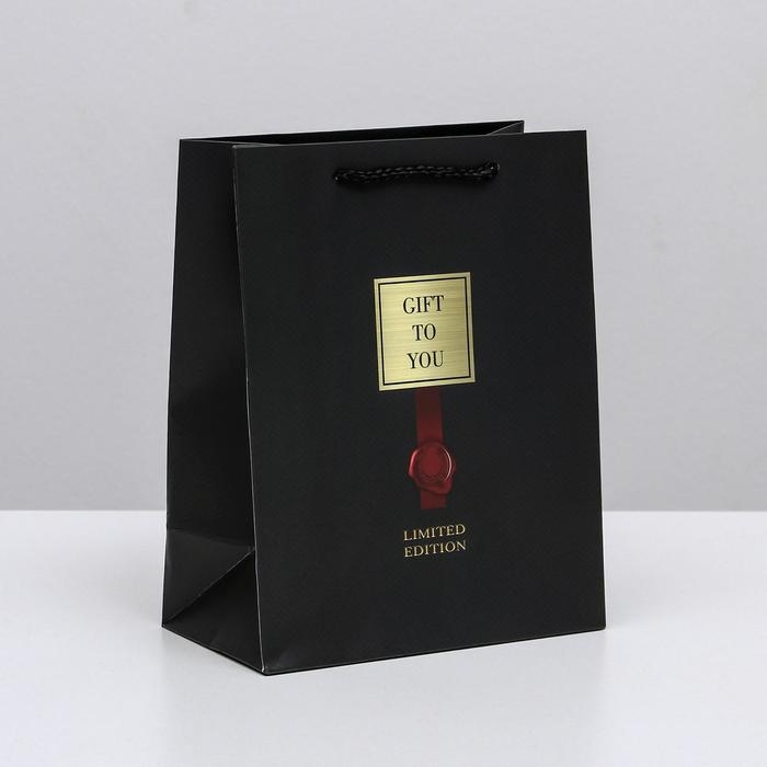 Пакет подарочный ламинированный вертикальный, упаковка, &laquo;Gift to you&raquo;, MS 18 х 23 х 10 см