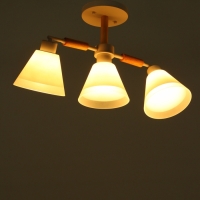 Люстра "Вудли" 3хЕ27 40Вт белый 60х16х29 см