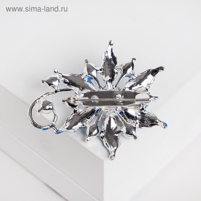 Брошь &laquo;Цветочек&raquo; сказочный, цветная в серебре