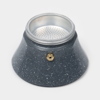 Кофеварка гейзерная "Мрамор" на 3 чашки, цвет черный Кофеварка гейзерная "Мрамор" на 3 чашки, цвет черный