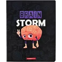 Тетрадь 48 листов, в клетку &laquo;Мозговой штурм&raquo;, мелованный картон, МИКС