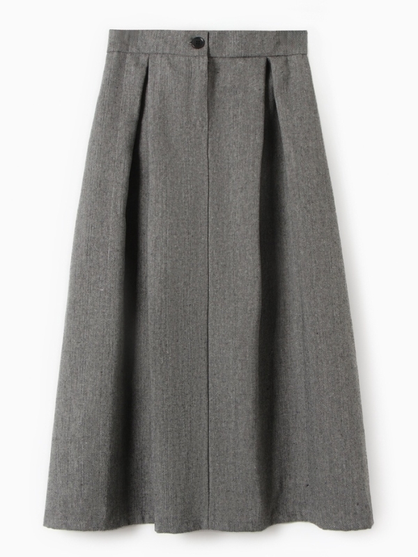 Юбка женская макси  MINAKU: Modern classic цвет темно-серый, р-р 46