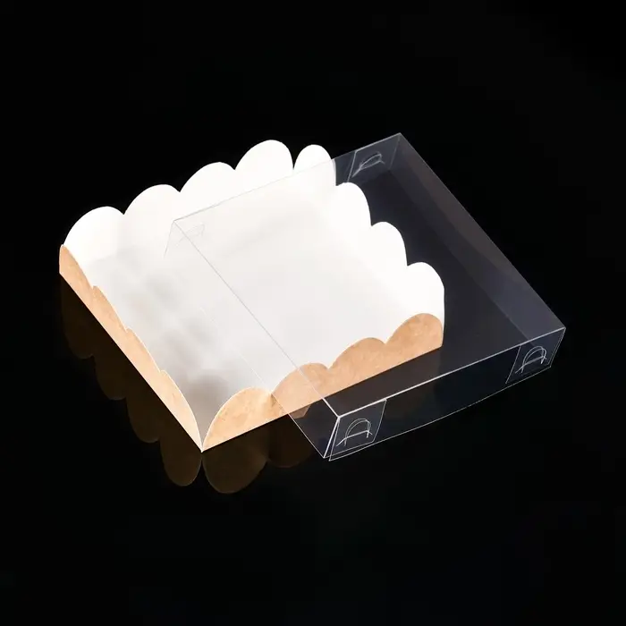 Коробка для печенья, крафт, 12&times;12&times;3 см