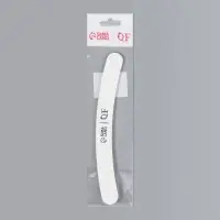 Пилка для ногтей, бумеранг, 200/240 грит, 18 см, белая