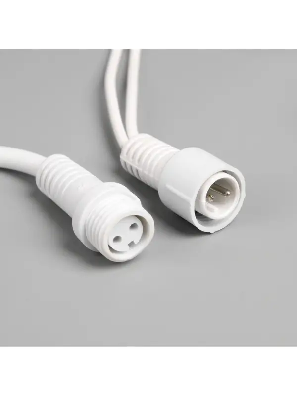 Гирлянда &laquo;Занавес&raquo; 2 &times; 3 м, IP65, УМС, белая нить каучук, 600 LED, свечение белое, 220 В