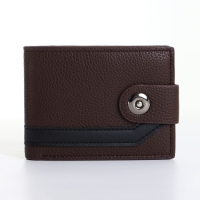 Портмоне мужское на магните, цвет коричневый