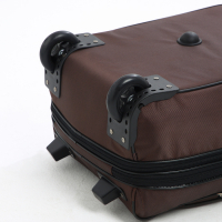 Чемодан малый 52 л (S), &laquo;Фабрика КАРТЕКС&raquo;, отдел на молнии, с расширением, наружный карман, 2 колеса, цвет коричневый