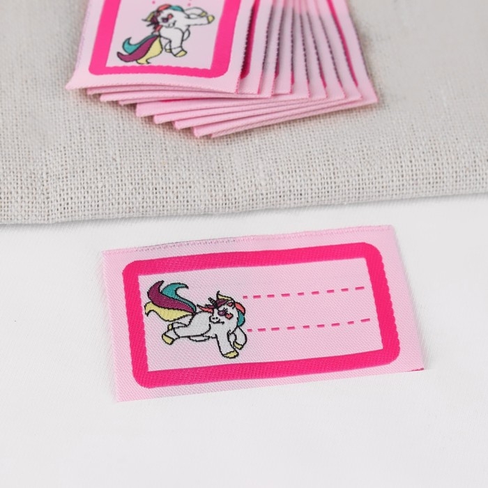 Нашивка &laquo;Единорог&raquo;, 5,5 &times; 3,2 см, 10 шт, цвет розовый