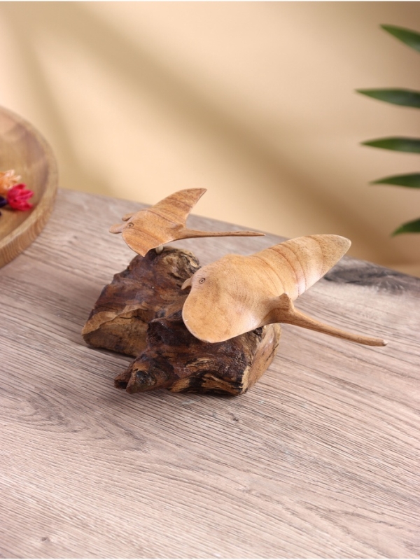 Сувенир "Скаты" дерево Джати и Камал, 20х12х8 см