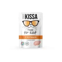 Влажный корм "Kissa" для кошек, курица в соусе, 75 г