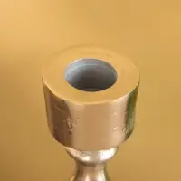 Подсвечник "Ферзь" алюминий 13 см, цв. серебро