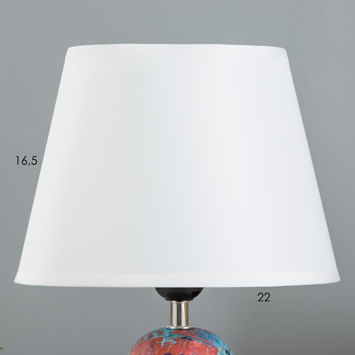 Настольная лампа "Косетт" Е27 40Вт синий-фиолетовый 22,5х22,5х32,5 см RISALUX