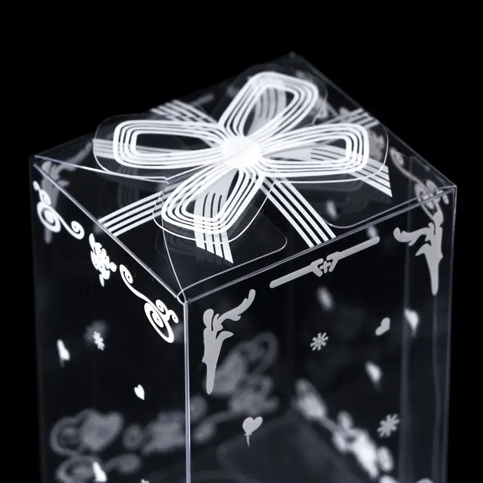 Складная прозрачная коробка из PVC, для упаковки подарков, 4.5&times;5&times;7.5 см
