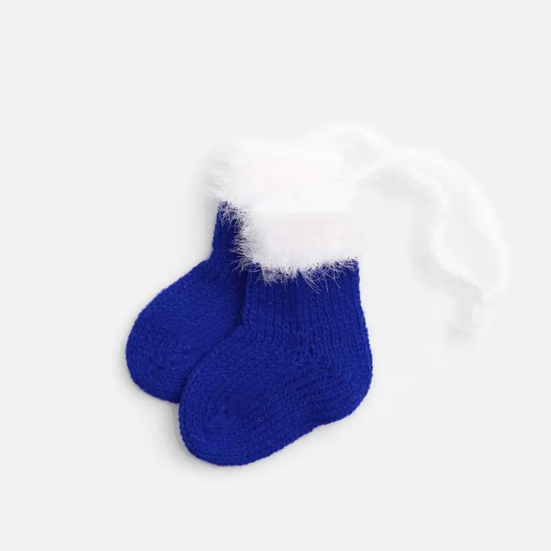 Подвеска на елку &laquo;Вьюшка&raquo;, носочки, синяя