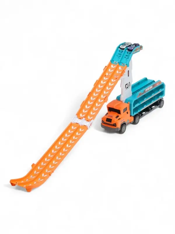 Автоград Автовоз с большой горкой и 10 машинками