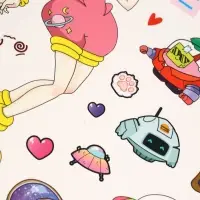 CYBER anime coloring book