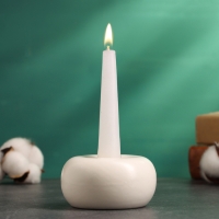 Подсвечник "Эдвард" белый глянец, 4х7х7см Подсвечник "Эдвард" белый глянец, 4х7х7см