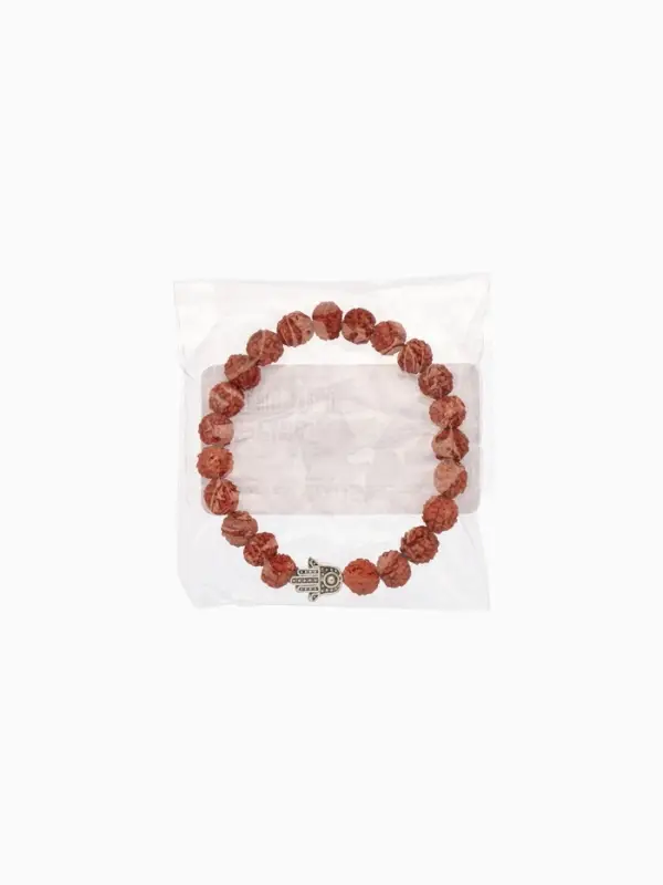 Браслет "Хамса" рудракша, длина 18 см