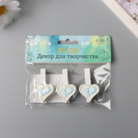 Декор для творчества дерево "Прищепка. Сердце с ножками" голубой набор 3 шт 1,7х3х5 см Декор для творчества дерево "Прищепка. Сердце с ножками" голубой набор 3 шт 1,7х3х5 см
