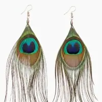 Серьги "Павлин" 5х12 см
