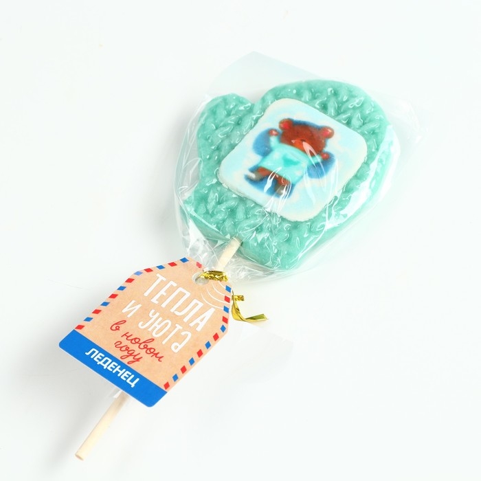 Новый год! Леденец на палочке, варежка, с вафельной картинкой «Тепла и уюта», 35 г Новый год! Леденец на палочке, варежка, с вафельной картинкой «Тепла и уюта», 35 г