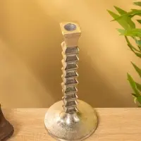 Подсвечник "Башня" алюминий 12х12х27 см