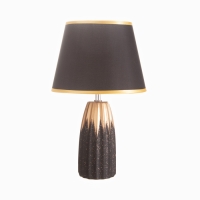 Лампа настольная "Анеле" 1х40Вт Е14 черный/золото 22х22х38см