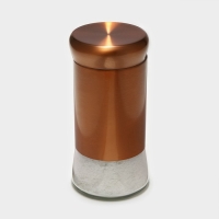 Солонка стеклянная &laquo;Стиль&raquo;, 150 мл, 5,5&times;8 см, цвет бронзовый