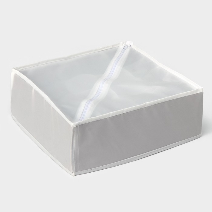 Органайзер для хранения белья LaDо́m, 16 ячеек, 32&times;32&times;12 см, цвет серый