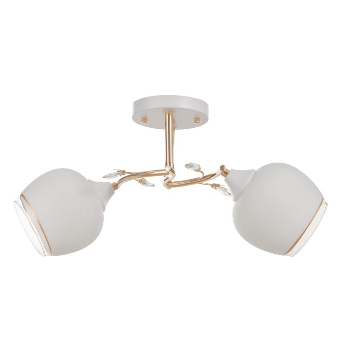 Люстра потолочная Кимберли 2хE27 40Вт Золото, белый Люстра потолочная Кимберли 2хE27 40Вт Золото, белый