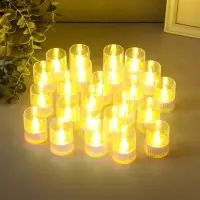 Светодиодная свеча LED "Свеча" 3хLR1130, прозрачный, перламутр 3,7х3,7х4,5 см