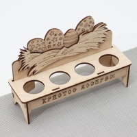 Подставка деревянная для пасхальных яиц &laquo;Христос Воскрес&raquo;, 20&times;6&times;12,5 см