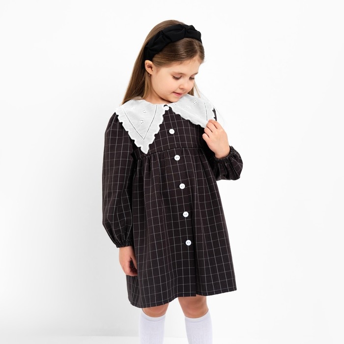 Платье детское с воротником KAFTAN, размер 38 (146-152 см), цвет черный Платье детское с воротником KAFTAN, размер 38 (146-152 см), цвет черный