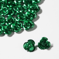 Бусина &laquo;Розочка&raquo;, 12 мм, (набор 30 шт.),цвет зелёный