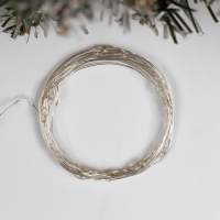 Гирлянда &laquo;Нить&raquo; 2 м роса, IP20, серебристая нить, 20 LED, свечение мульти (RGB), переливы, USB