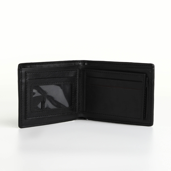 Портмоне мужское без застёжки, отдел для карт, монет, цвет чёрный Портмоне мужское без застёжки, отдел для карт, монет, цвет чёрный