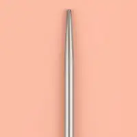 Спицы круговые, для вязания, с пластиковой леской, d=2 мм, 14/80 см, с иглой