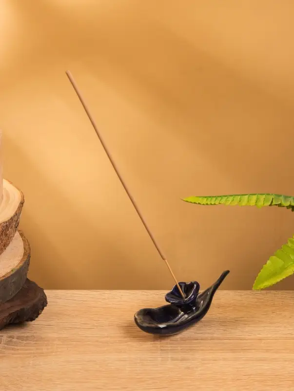 Подставка под благовония &laquo;Цветение&raquo;, 10.5&times;3.5&times;3 см, керамика, синяя