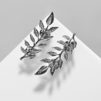 Набор значков (2 шт.) для воротника «Веточки», цвет серебро Набор значков (2 шт.) для воротника «Веточки», цвет серебро