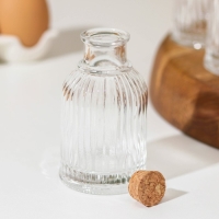 Набор стеклянных баночек для сыпучих продуктов с пробковой крышкой Доляна &laquo;Парфе. Афина&raquo;, 90 мл, 5,4&times;9,7 см, 12 шт