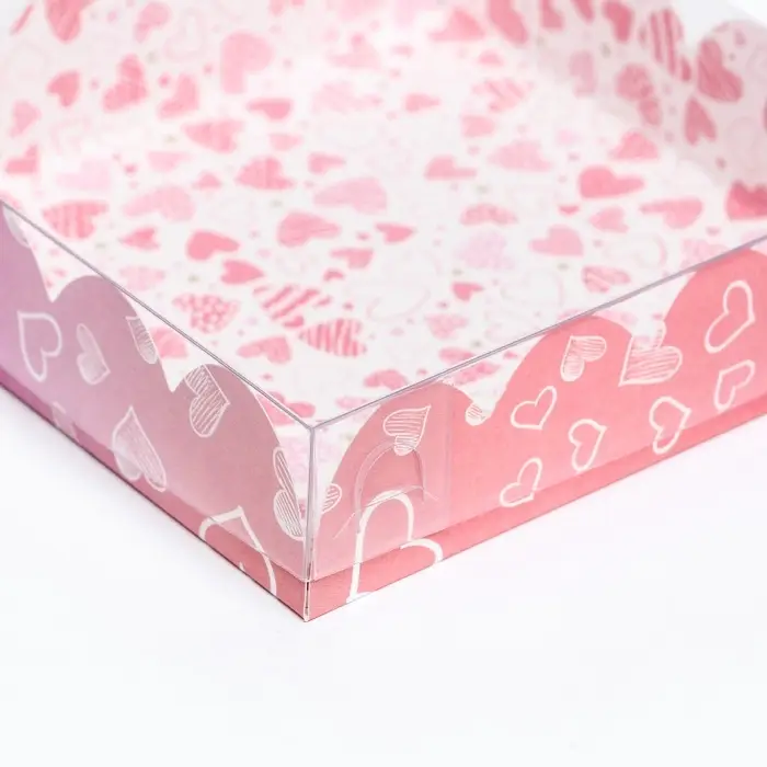 Коробка для печенья, &laquo;Сердца&raquo; 12&times;12&times;3