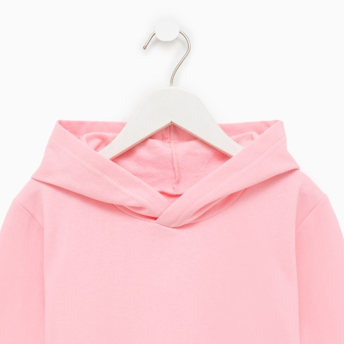 Костюм для девочки (толстовка, брюки) НАЧЁС, цвет светло-розовый, рост 86 см