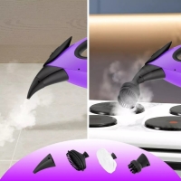 Пароочиститель Kitfort КТ-9139, 1550 Вт, 0.3 л, 35 г/мин, нагрев 8 мин, фиолетово-чёрный Пароочиститель Kitfort КТ-9139, 1550 Вт, 0.3 л, 35 г/мин, нагрев 8 мин, фиолетово-чёрный