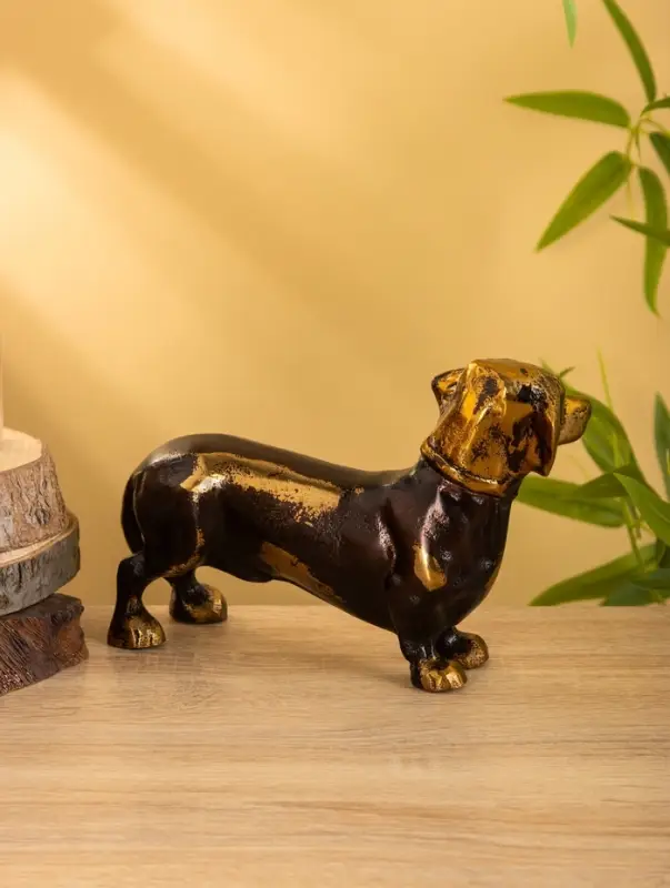 Сувенир интерьерный "Такса" 22х7х14 см, алюминий