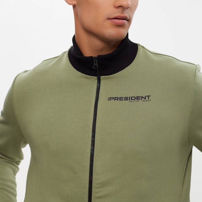 Толстовка на молнии President, размер XL, цвет хаки