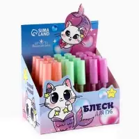 Детский блеск для губ &laquo;Котик&raquo;, 8 мл, МИКС