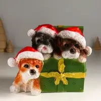 Фигура "Щенки в шкатулке" 16.5х23х18 см,