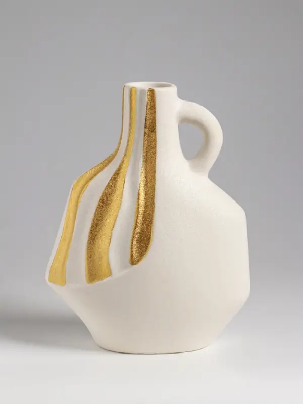 Ваза настольная керамика "Оделис" 21,5х16 см, белый